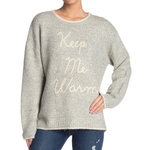 Lounge Vibes: Wildfox “Keep Me Warm” Oversize Fuzzy Knit Sweater